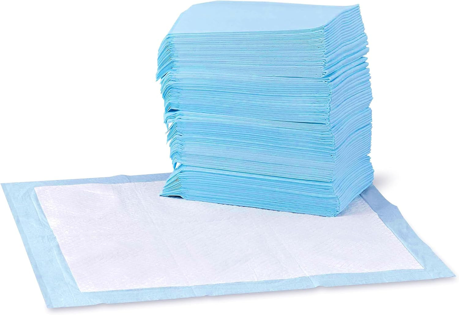 Ultimate Dog and Puppy Pee Pads - Leak-Proof, Quick-Dry Potty Training Solution, 100 Count, 22 x 22 Inches in Blue & White